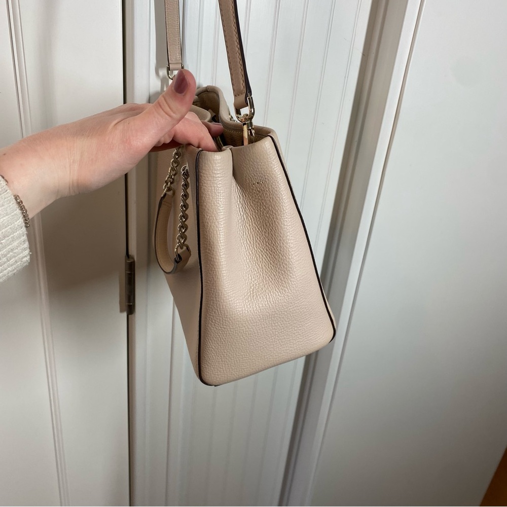 KATE‎ SPADE Jordyn medium chain handle tote bag beige with crossbody strap - Picture 4 of 10